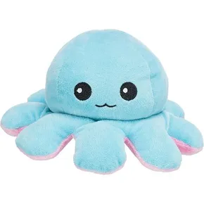 Doppelseitiger Plüsch-Oktopus mit Sound, 19 cm